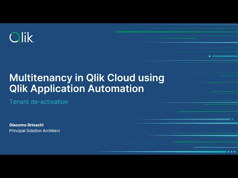 Tenant De-Activation with Qlik Application Automation