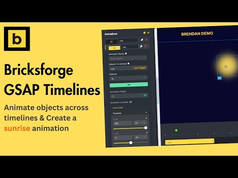 Bricks Builder + Bricksforge: GSAP Animations & Timelines