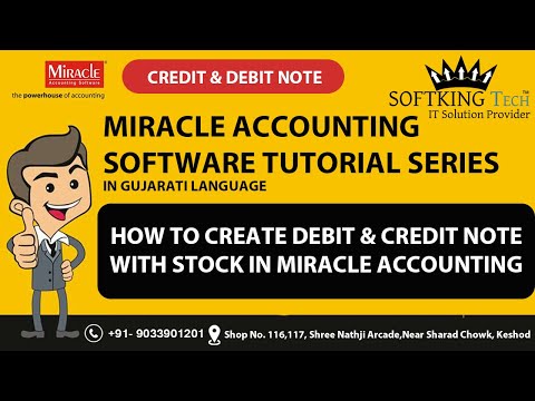 How To Create Credit & Debit Note With Stock In Miracle Accounting Software