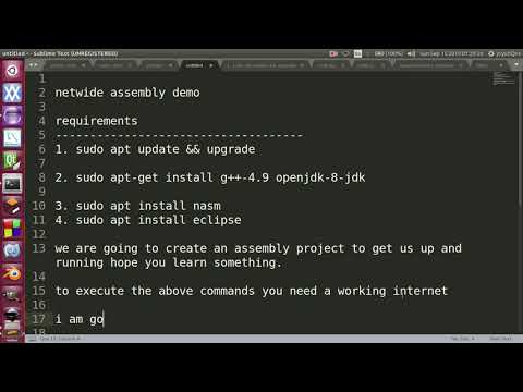 01 netwide assembly and eclipse ide on ubuntu 32 bit