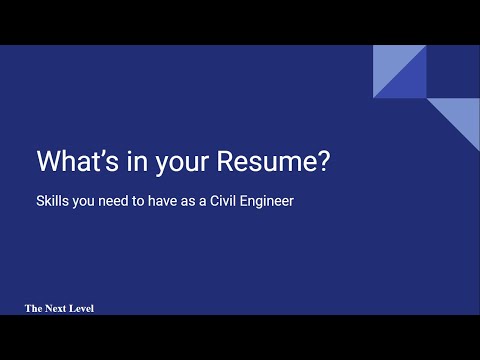 What's in your Resume? | Civil Engineering  | The Next Level | IGEC Sagar