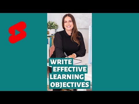 Write Effective Learning Objectives