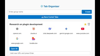 How to use  Group Tab Organizer Crome Plugin