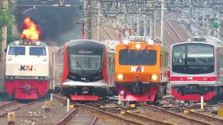 INDONESIA'S RAILWAY STUNNER: Jakarta Station Packed! China EMU, Burning Loco, Track Tester & More!!