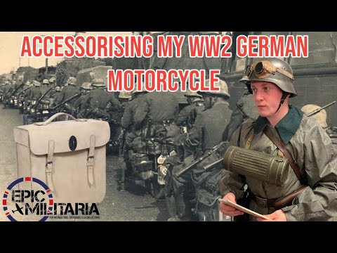 WW2 German Motorcycle Project #2~ Accessorising!    #epicmilitaria #unboxing #panniers
