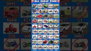 🎯All Cars + Bikes Cheat code 💥 Indian bike driving 3d all new cheat code update + plugin cheat code