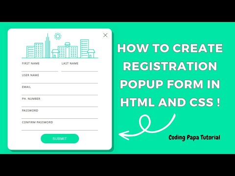 html and css registration form | responsive registration form in html and css | coding papa tutorial