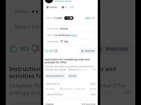🚀 375AI Airdrop is LIVE! | Claim Free Tokens Now 💰 | New DePIN Airdrop Update 🔥