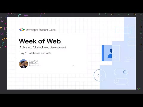 Setting up Database and Writing Effective APIs | Day 6 | Week of Web