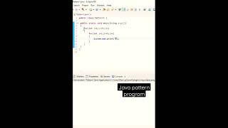 java pattern program1 #shorts #java #patternprograms