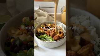 Southwest Chicken Bowls! 🤤 Healthy meal prep lunch or dinner (GF) #healthyrecipes #chickenricebowl