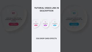 CSS Drop Card Effects #shorts #csscardhovereffect #csscard #hovereffect #coding