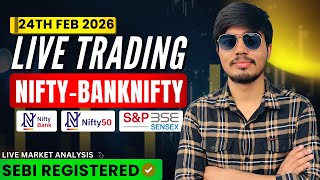 ♦️Nifty & BN Live Analysis Today | 24th February 2026 | Intraday Market Outlook, Key Levels- Live