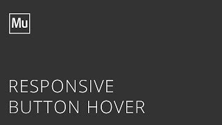 Adobe Muse Responsive Button Hover Widget
