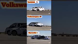 Lexus vs Volkswagen vs Hyundai – Reverse Crash Test 🔥 #shorts