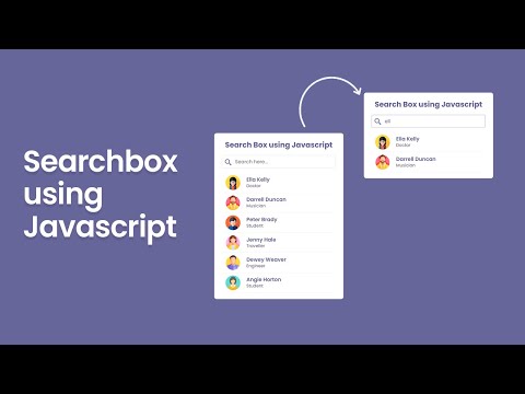 JavaScript Search Bar | Search box with Filter using HTML, CSS, and JavaScript