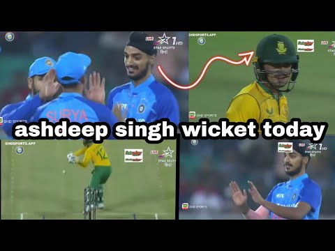 ashdeep singh wicket quinton de kock live match india vs south africa. wickets 3 wickets ashdeep