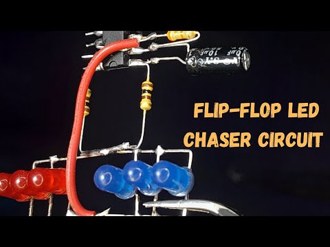 Flip-flop LED project | LED chaser circuit | NE555 timer IC #circuits