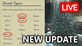 MASSIVE New Update for Phasmophobia (3 NEW GHOSTS) - LIVE 🔴