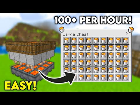 Minecraft Super Easy INFINITE LAVA Farm - Simple, Automatic, Unlimited Minecraft 1.20 Bedrock + Java
