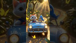 🚗 Car Mein Billi Aur Chidiya  #FunRide #satisfying #funny #cartoon