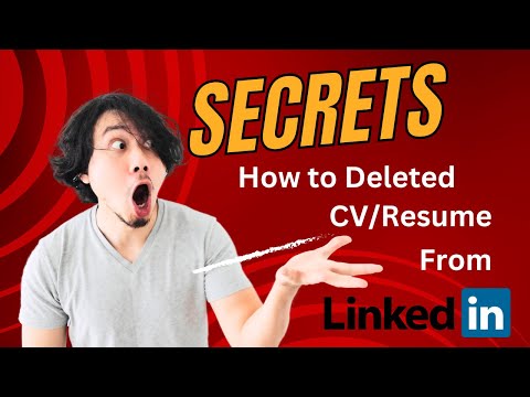 How to Remove Resume/CV from LinkedIn  Bangla | How to delete Resume/CV from LinkedIn Bangla