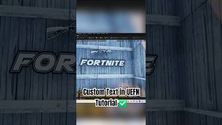 Custom Text in UEFN - Tutorial #shorts #uefn #tutorial #fortnite