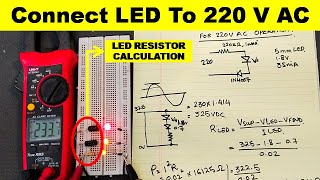 {664} How to Make LED Indicator FOR  220 Volt AC, Calculation