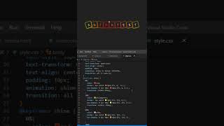 Text animation effects using only html css #shorts