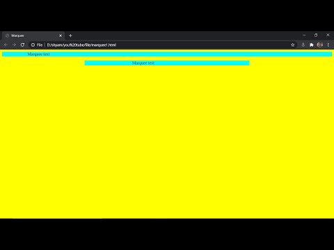 How to add marquee to the html