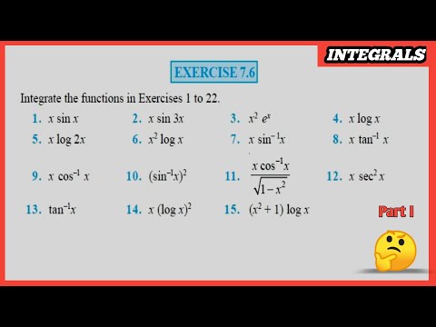 Class 12 Maths Chapter -7  Integrals : Exercise 7.6 {Q.1 to Q.12}  solutions