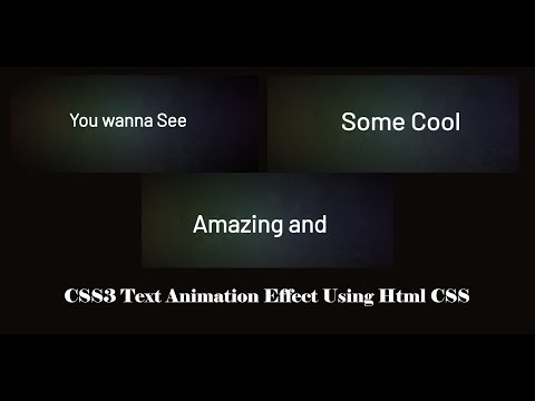 Text Animation Effect using HTML and CSS