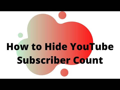 How to hide Subscriber count display |2021|Easy