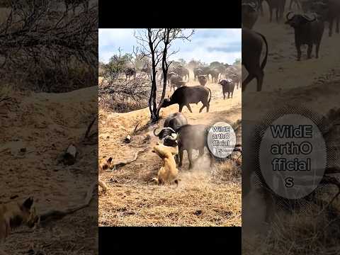 Lions Attack on Buffalos/ Buffalos Fight for Survival in 8K UHD | Real Animal Attack documentary 🦁🐃"