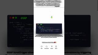 🔄 Add Stunning Scroll Animations with GSAP! 💥✨|| #shorts #shortsvideo #animationstyle #layoutweb