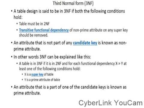 DBMS IInd & III NF