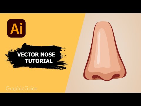 How To Draw A Nose In Illustrator / How to Make a Vector Nose in Illustrator / How to vector /vector