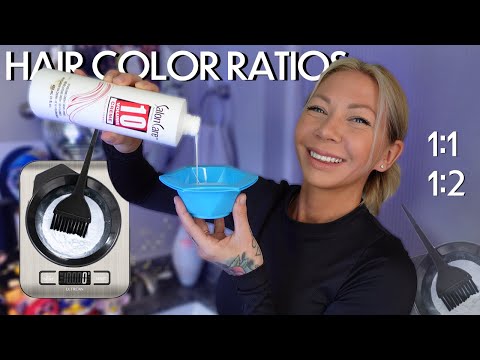 hair color ratios explained + how to use a scale to weigh color | 2024
