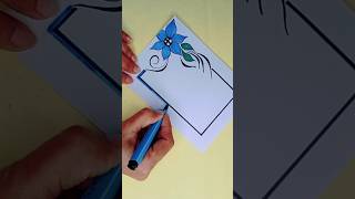Beautiful border design💙💙💙#projectordesign #walnutshorts #frontpagedesignforassignment