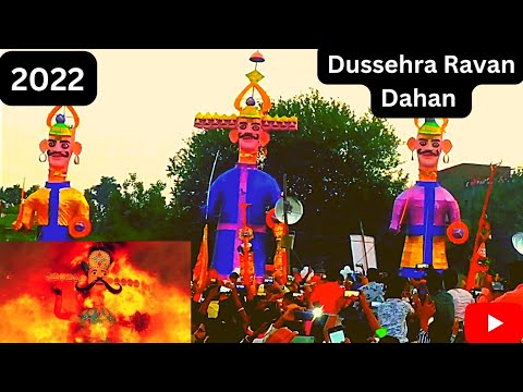 #dussehra Ravan Dahan #2022  Firecrackers ll Vijay Dashmi World's -Tallest Ravan Dahan ll #india