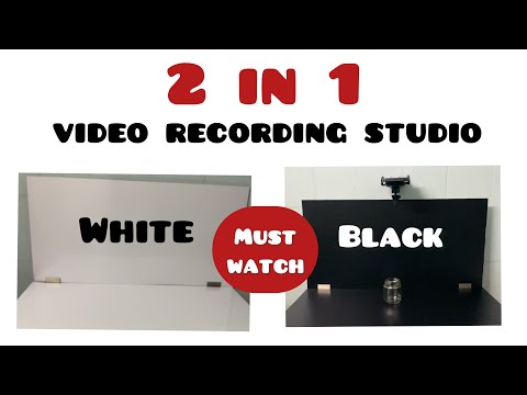2 in 1 recording studio | black and white background for recording youtube videos | DIY | lifehacks