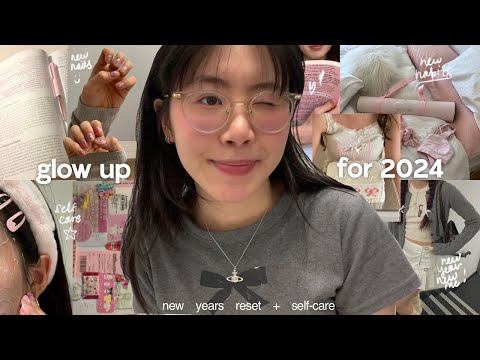 2024 reset & glow up 🎀 self-care, vision board, new year goals, doing my own nails!