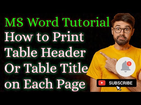 MS Word Tutorial- How to Print Table Title or Table Header on Every Page😍 || How to repeat table row