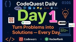 🚀 CodeQuest Daily | Day 1: Setting Up Codewars & HackerRank | Profile Setup + Problem Solving