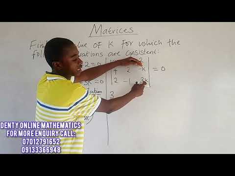 Matrices: Consistency of an Equation