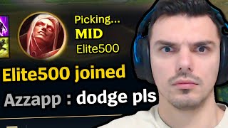 I Dodged a Game to Avoid Playing With Elite500...