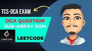 TCS DCA QUESTION | MAXIMUM SUBARRAY SUM LEETCODE