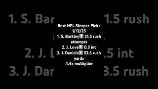Top NFL Wild Card Round Sleeper Picks 1/12/25 #footballpicks #sleeperpicks #cashout #podcast
