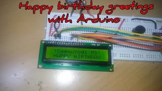 Birthday greetings with Arduino #birthday
