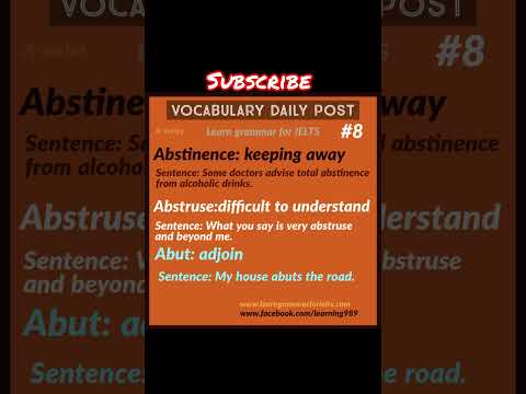 Daily vocabulary words for #ieltsspeaking #learngrammarforielts #learning989
